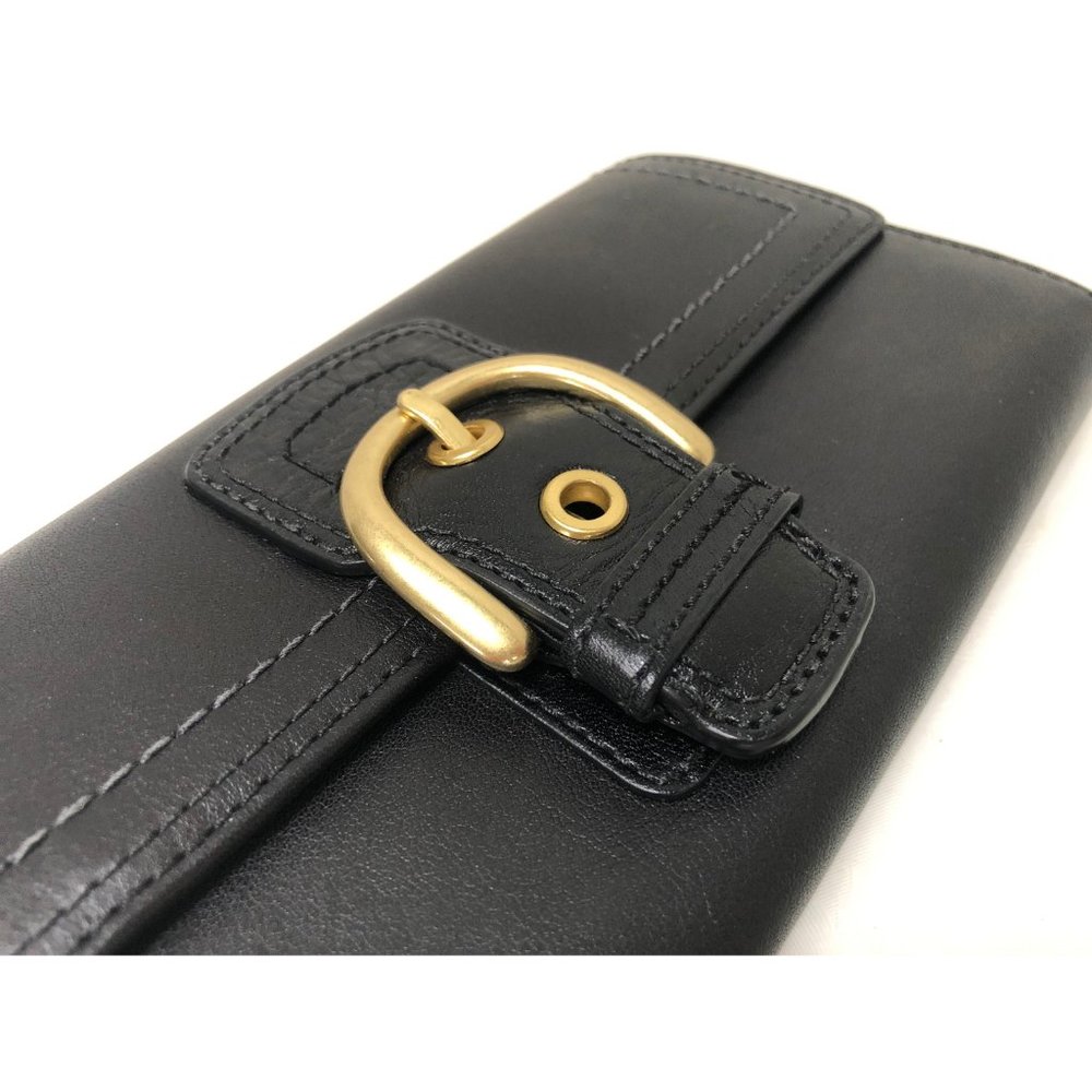 BNWT Coach wallet black leather Y2K